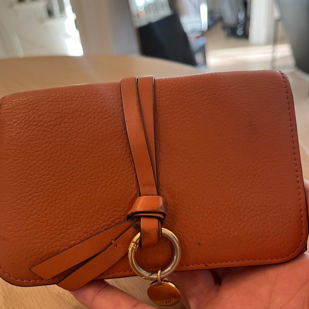 Chloe Brown Leather Clutch